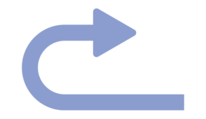 Uターンの矢印（青）