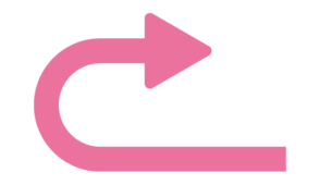 Uターンの矢印（ピンク）