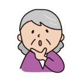 顎に手を当ててなるほどと納得するおばあさん