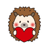 赤いハートを持ったハリネズミ