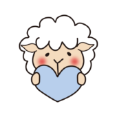 青いハートを持っている羊