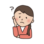 頬に手を当てて考える困り顔の女の人