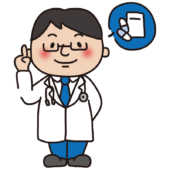 お薬の説明をする男性医師