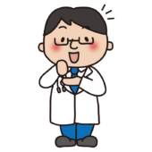 手のひらをポンっと叩いてひらめく男性医師