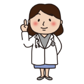 ワンポイントアドバイスをする女性医師