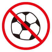 禁止マーク　ボール禁止のマーク