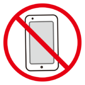 禁止マーク　携帯電話禁止のマーク