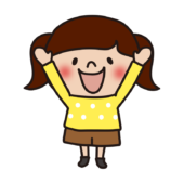 バンザイをする子供（女の子2）