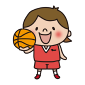 バスケットボールを持っている子供（女の子）