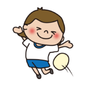 ドッジボールでボールをよける子供（女の子）