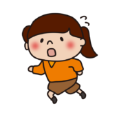 慌てて走る子供（女の子2）