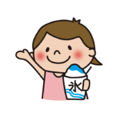 カキ氷を持っている子供（女の子1）