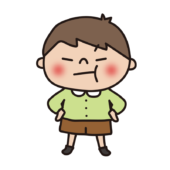 怒っている子供（男の子2）