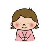 お辞儀をしてお願いをする子供（女の子1）