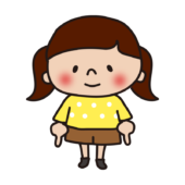 指を差す子供（女の子2）