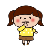 静かにのポーズをする子供（女の子2）