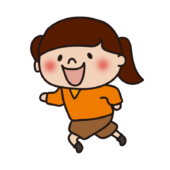 楽しそうに走る子供（女の子2）