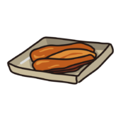 お皿に乗っているかんぴょう