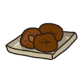 お皿に乗っているしいたけ