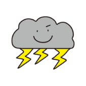 お天気記号雷雲