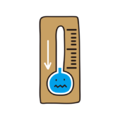 お天気記号気温が下がる