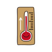 お天気記号気温が上がる