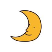 お天気記号夜晴れ（三日月）