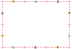 いろいろな雛祭りのつるし飾りの枠（横）