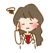 頭を抱えるゆるくて可愛い女性のお医者さん