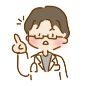 怒った顔で指導するゆるくて可愛い男性のお医者さん