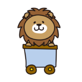 列車に乗ったライオン