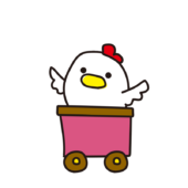 列車に乗ったニワトリ