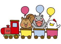 列車に乗った動物たち3