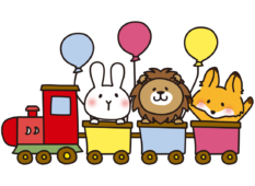 列車に乗った動物たち1