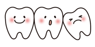 斜めに生えている歯