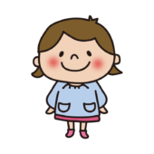 スモックを着た幼稚園児（女の子1）