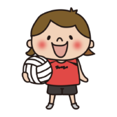バレーボールを持っている子供（女の子）