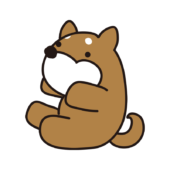 コロンとした大きな犬のぬいぐるみ