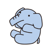 コロンとした大きなゾウのぬいぐるみ