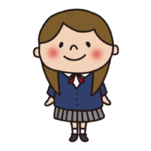 ブレザーを着た高校生の女の子1