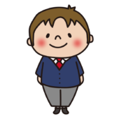 ブレザーを着た高校生の男の子1