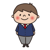 ブレザーを着た高校生の男の子2