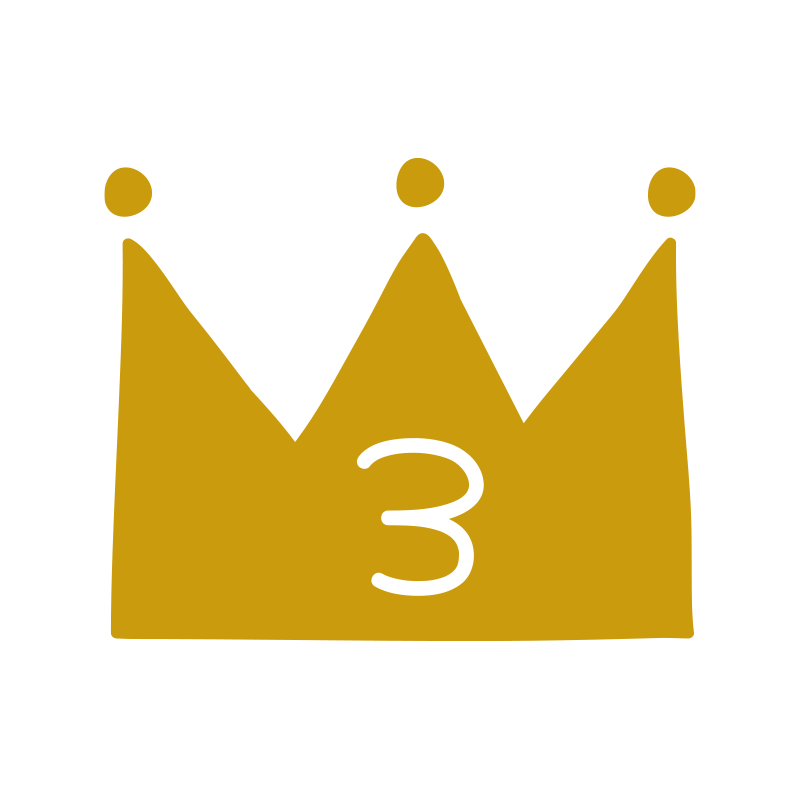 3位の銅の王冠