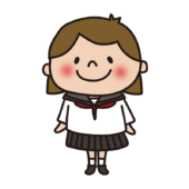 セーラー服を着た中学生の女の子1