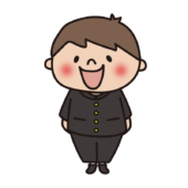 学ランを着た中学生の男の子2