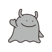 手を振るスライムみたいな宇宙人