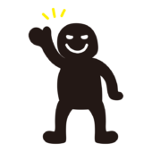 全身黒い不審者