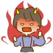 鬼のように怒るショートカットのゆるくて可愛い女の子