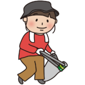 ゴミ拾いをする大人の女性3