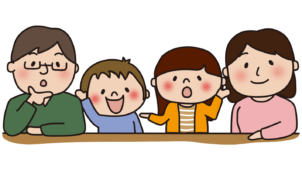 話し合う家族2